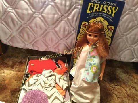98 Miscellaneous vintage Crissy doll & clothes.