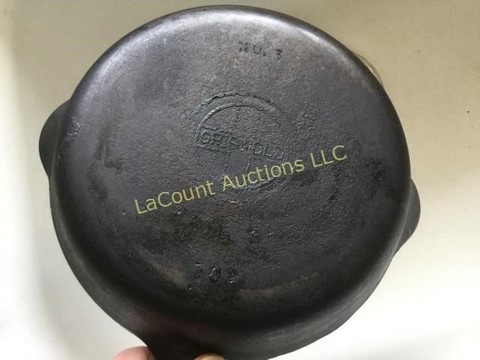 191 Miscellaneous griswold cast iron frying pan.