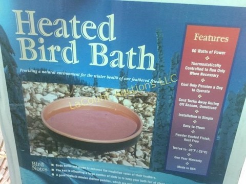 6 Miscellaneous heated bird bath.
