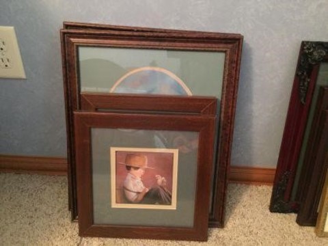 3 Miscellaneous Assorted sized framed decorator pictures.