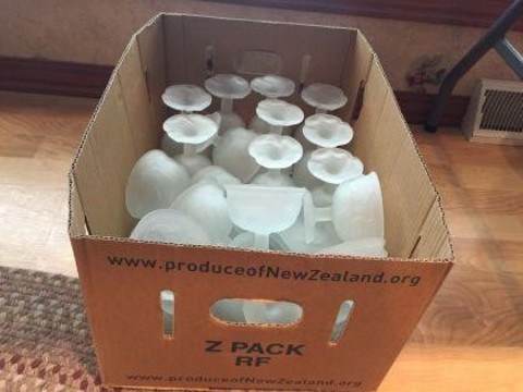 22 Miscellaneous Avon frosted glass.