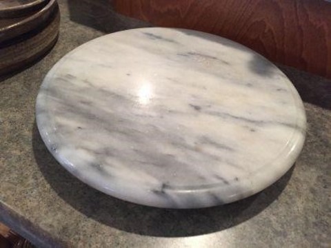 80 Miscellaneous Marble lazy susan 12 inch diameter.