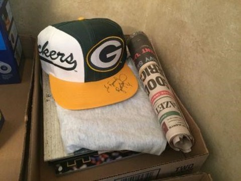 101 Miscellaneous Packer related & Favre Signed ball cap.