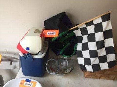 166 Miscellaneous Coolers, vase & assorted.