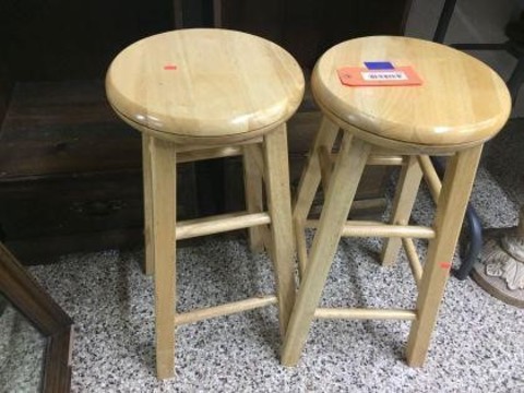 109 Miscellaneous Pair of swivel stools 24 inches tall.