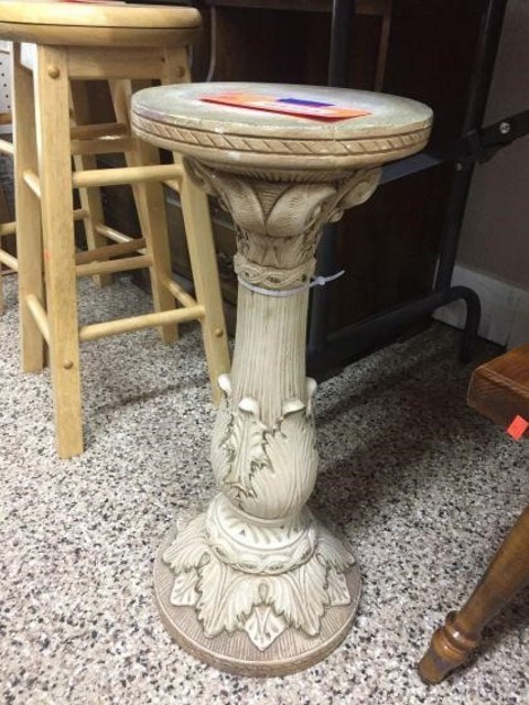 110 Miscellaneous Plant stand 9 inch diameter x 22 inches tall.